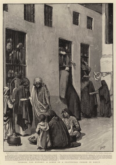 De Hongerigen Voeden, een Scène in een Provinciale Gevangenis in Egypte door Henry Marriott Paget