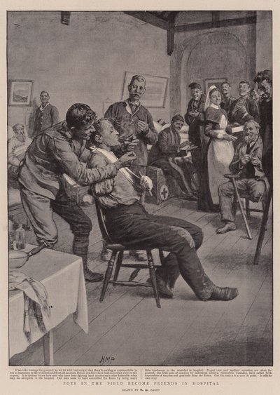 Vijanden op het veld worden vrienden in het ziekenhuis door Henry Marriott Paget