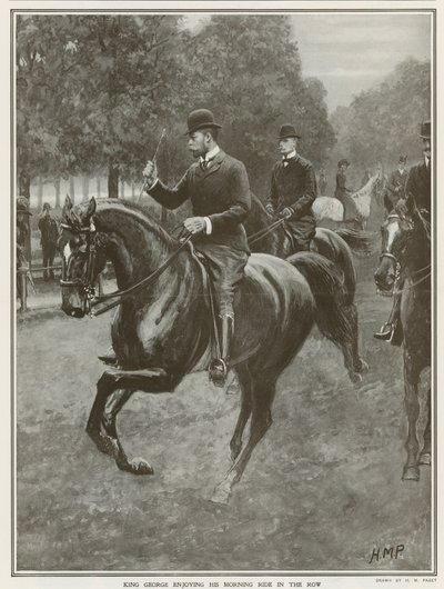 Dagelijkse rit van Koning George in Hyde Park door Henry Marriott Paget