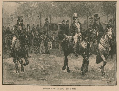 Rotten Row, Hyde Park, Londen, in 1830 door Henry Marriott Paget