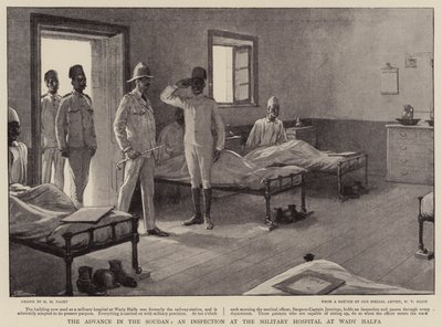 De Vooruitgang in de Soedan, een Inspectie in het Militair Hospitaal in Wady Halfa door Henry Marriott Paget