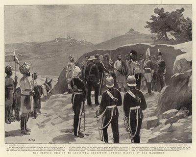 De Britse Missie naar Abessinië, Ontvangst buiten Harrar door Ras Makonnen door Henry Marriott Paget