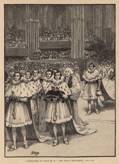 De kroning van koning Willem IV: De koninklijke processie door Henry Marriott Paget