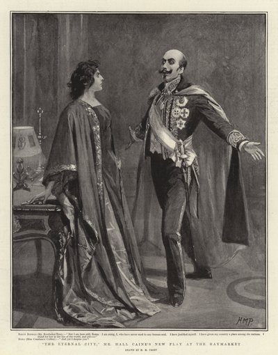 De eeuwige stad, het nieuwe stuk van Mr Hall Caine in het Haymarket door Henry Marriott Paget