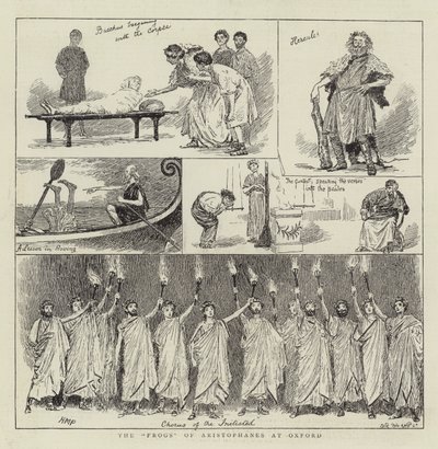 De kikkers van Aristophanes in Oxford door Henry Marriott Paget