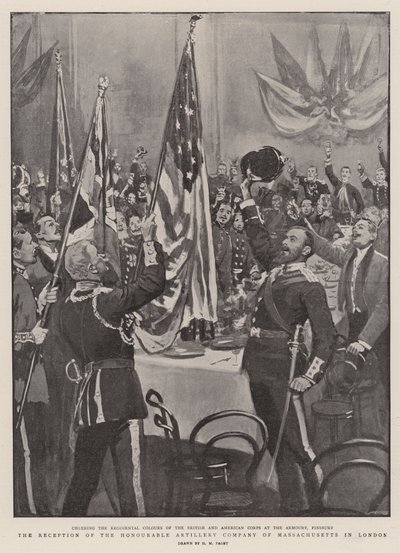 De ontvangst van de Honourable Artillery Company of Massachusetts in Londen door Henry Marriott Paget