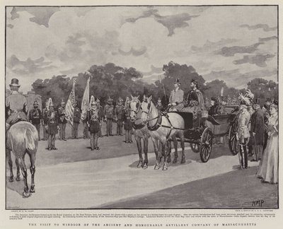 Het bezoek aan Windsor van de Ancient and Honourable Artillery Company of Massachusetts door Henry Marriott Paget