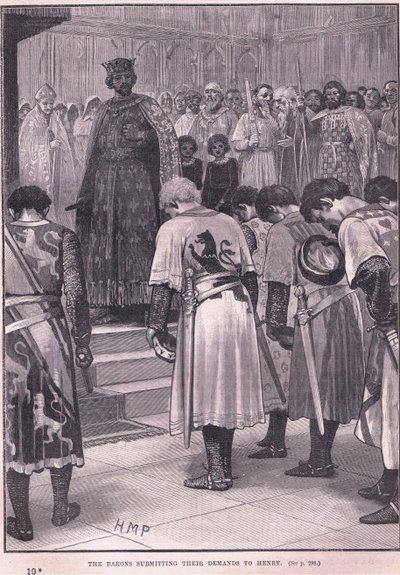 De baronnen die hun eisen aan Hendrik voorleggen, 1258 AD door Henry Marriott Paget
