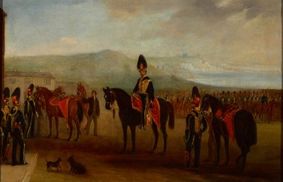 15e De Koning?s Huzaren opgesteld in review order, ca. 1837 door Henry Martens