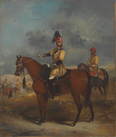 Een officier van de 1e Bengal Irregular Cavalry door Henry Martens