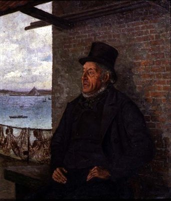 Een grote autoriteit in ons dorp, Portret van John Kelynack door Henry Martin