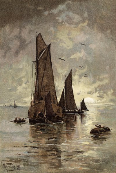 Maanopkomst bij Gravesend door Henry MauricePage