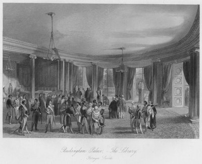 Buckingham Palace, de bibliotheek. Buitenlandse ontvangst, ca. 1841 door Henry Melville