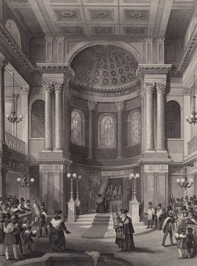 Viering van het Loofhuttenfeest, Joodse synagoge, Great St Helen