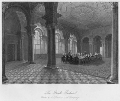 De bankparlor. Hof van de gouverneur en compagnie, ca. 1841 door Henry Melville