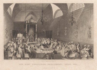 De koning die het parlement schorst, april 1831 door Henry Melville