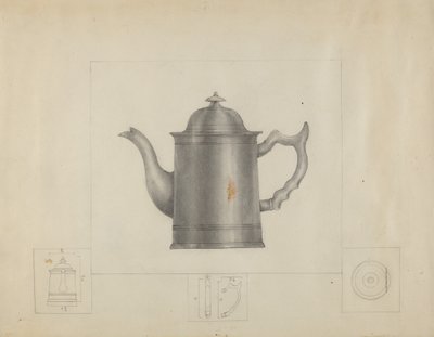 Tin Koffiepot door Henry Meyers