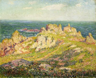 Rotsen aan zee door Henry Moret