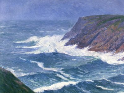 Île de Groix, kustlandschap ingang van de haven Saint Nicolas, 1908 door Henry Moret