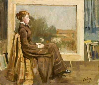 Portret van een dame, zittend is de toekomstige vrouw van de kunstenaar, 1893 door Henry Morley