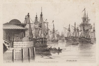 Londense Docks door Henry Moses