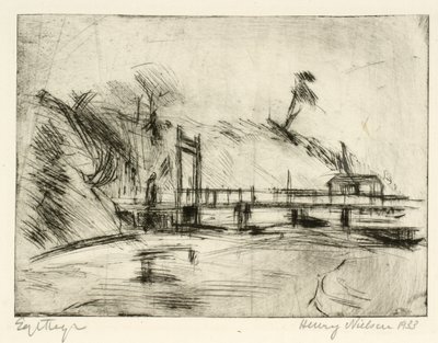 Brug over de vestinggracht door Henry Nielsen