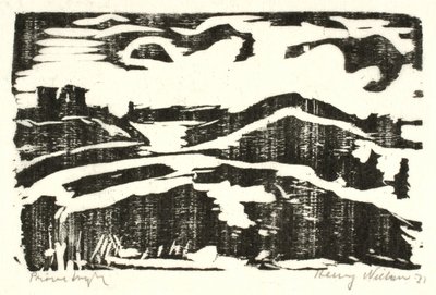 Landschap met heuvels door Henry Nielsen