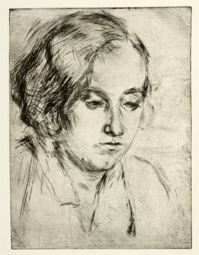 Portret van de zus van de kunstenaar Ella Wahlgreen Nielsen door Henry Nielsen
