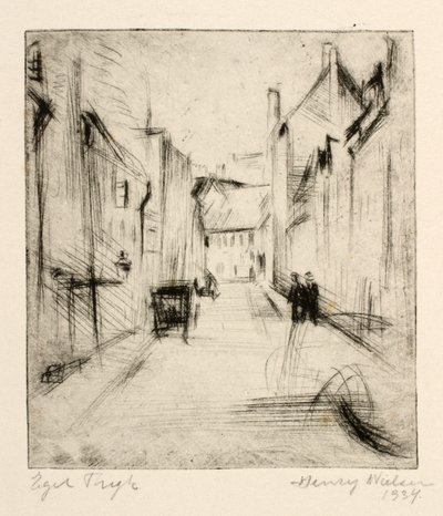 Straat in Allinge door Henry Nielsen