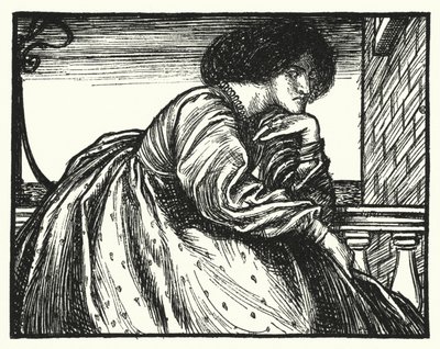 Gedicht van Matthew Arnold: Een moderne Sappho (gravure) door Henry Ospovat