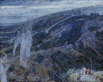 Engelen verschijnen voor de herders door Henry Ossawa Tanner