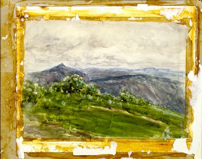 Berglandschap, Highlands, Noord-Carolina door Henry Ossawa Tanner