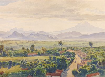 Uitzicht op Cuernavaca, eind 19e-begin 20e eeuw door Henry Otto Wix