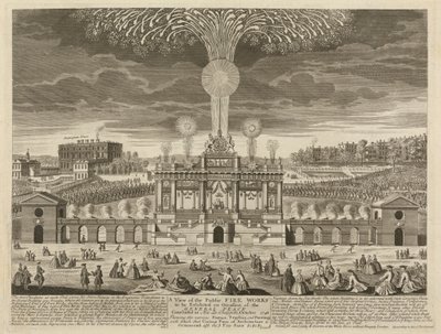 Vuurwerk na Aix la Chapelle door Henry Overton