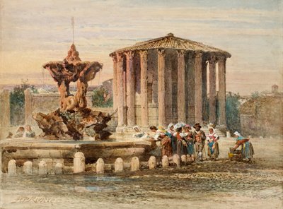 Fontein in Rome door Henry Parsons Riviere