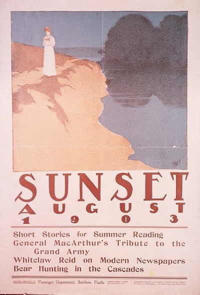 Omslagillustratie voor Sunset magazine, augustus 1903 door Henry Patrick Raleigh