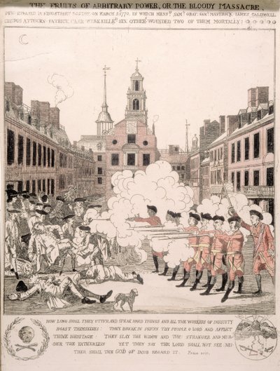 Het Bloedbad van Boston, 5 maart 1770 door Henry Pelham