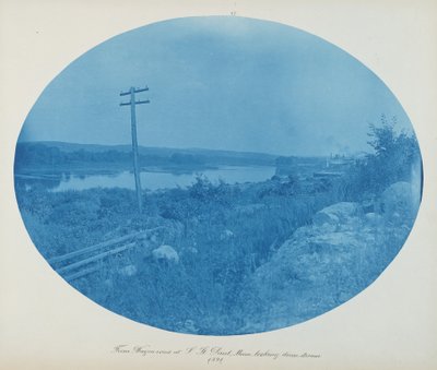 Vanaf Wagon Road in S. St. Paul, Minn. stroomafwaarts kijken door Henry Peter Bosse