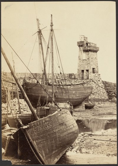 [Boten in een haven]. door Henry Pollock