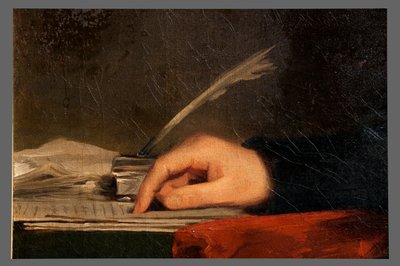 Detail van Portret van Alexander Hamilton door Henry Raeburn