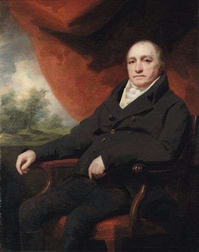 Portret van een heer, traditioneel geïdentificeerd als Dr. Black of Dr. Blake door Henry Raeburn