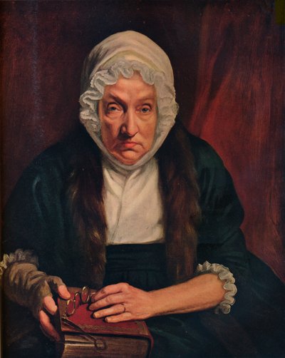 Portret van de eerbiedwaardige mevrouw Bushell, c17e eeuw, 1914 door Henry Raeburn