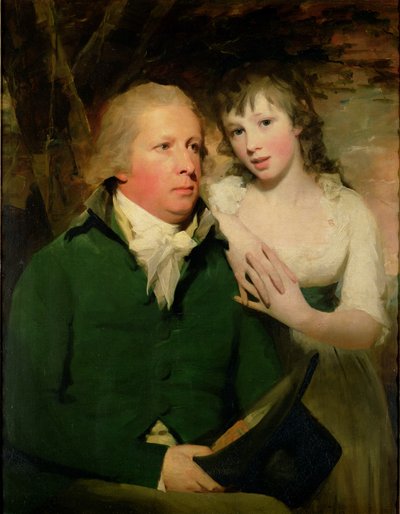 Sir Alexander Don met zijn dochter Elizabeth door Henry Raeburn