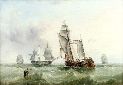 Nederlandse en Britse Schepen door Henry Redmore