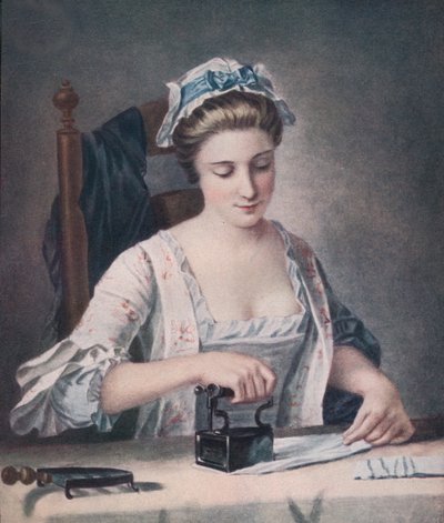 Een wasmeid die strijkt, ca. 1765, 1905 door Henry Robert Morland