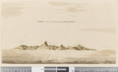 Pagina 25aa Eimeo zoals het verschijnt vanuit Matavai Bay, Otahiete, 1768-75 door Henry Roberts
