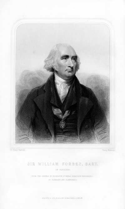 Sir William Forbes van Pitsligo, 6e Baronet, Schotse bankier, 1870 door Henry Robinson