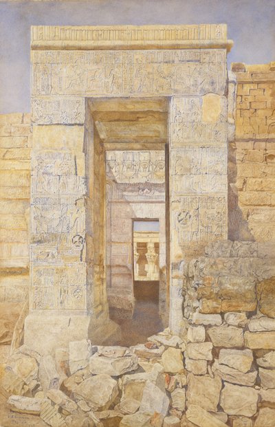 Oostelijke ingang, Kamer van Tiberius, Tempel van Isis, Philae door Henry Roderick Newman