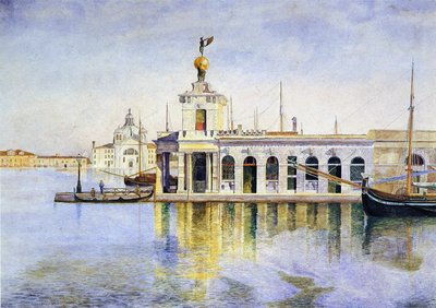 Venetië, de Dogana, 1874 door Henry Roderick Newman