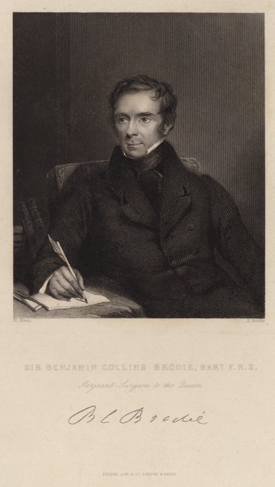 Portret van Sir Benjamin Collins Brodie door Henry Room